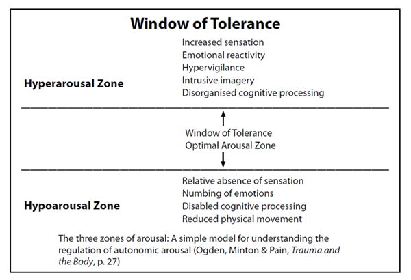 Window of tolerance line